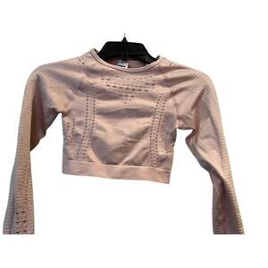 Gymshark Glow taupe Crop workout top size XS